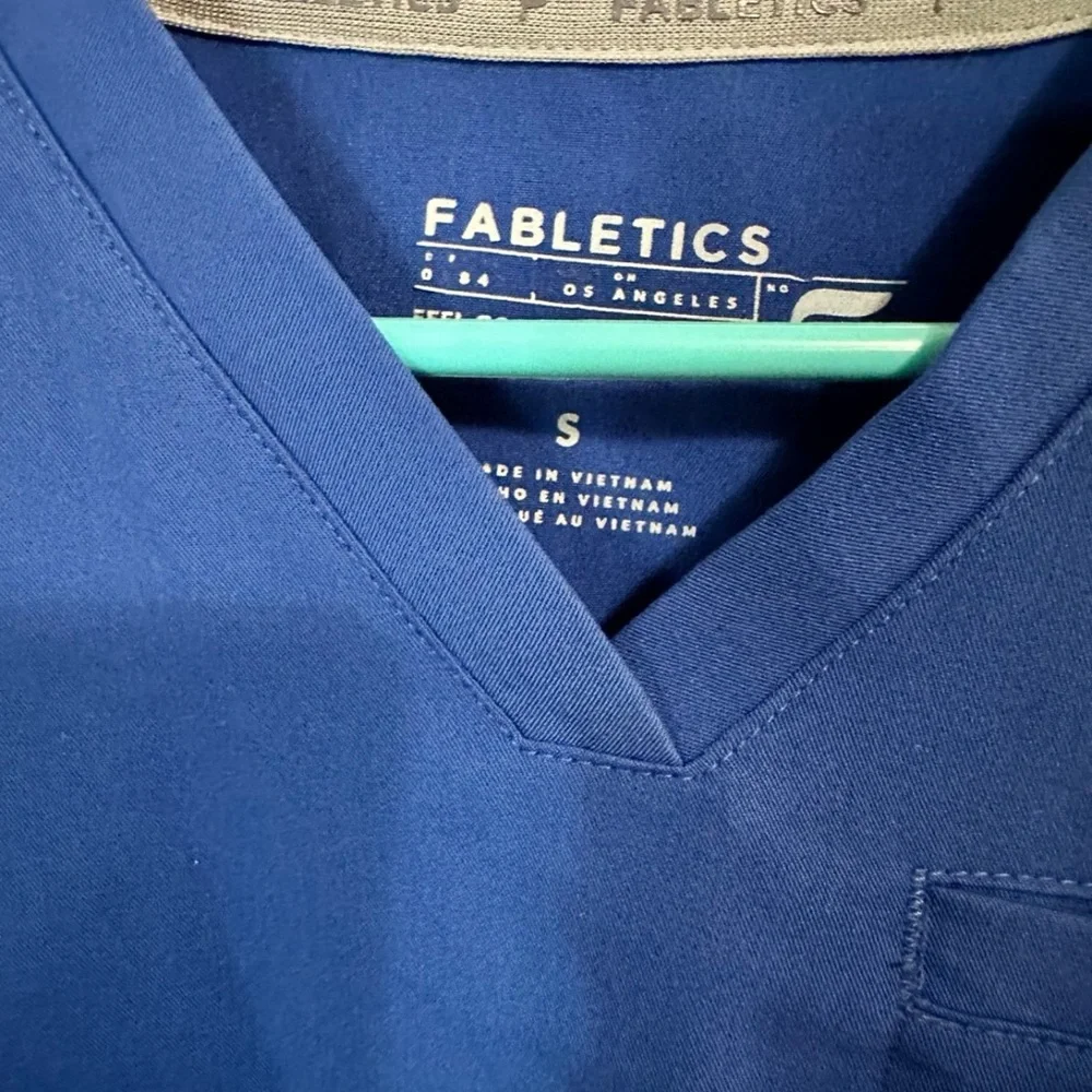 Fabletics Royal Blue Scrub Set S | Medical Uniform Two-Piece